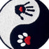 Dog and Human Ying Yang Patch Embroidered Applique Iron On Sew On Emblem...