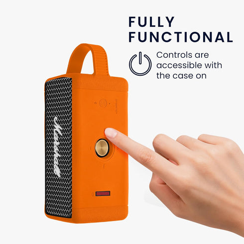 kwmobile Silicone Case Compatible with Marshall EMBERTON - Case Protective Mini Speaker Cover - Orange...
