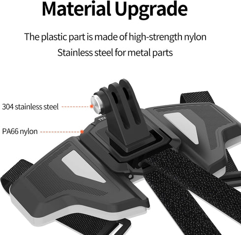 Helmet Chin Mount, Motorcycle Dirt Bike Bicycle Strap Holder Clamp Quick Release Mounts Accessories for GoPro Max Hero 12 11 10 9 8 7 6 5 Insta360...