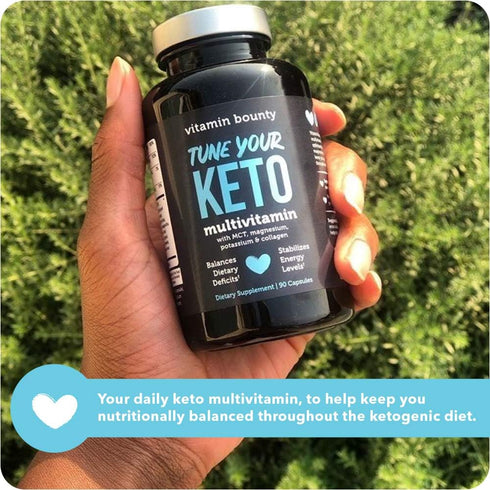 Vitamin Bounty Tune Your Keto Multivitamin – Keto-Specific Nutritional Support with Magnesium, Potassium, and MCT for Energy, Cramp Relief, and Nu...