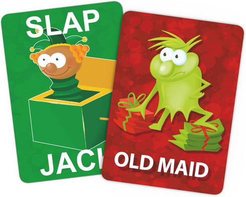 Santa Claus GO FISH Card Game - Christmas Gift for Kids 4-8 - Matching, Slap Jack & Old Maid Using Same Deck...