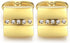 HONEY BEAR Gold Square Crystal Cufflinks for Mens Shirt Steel Wedding Gift...
