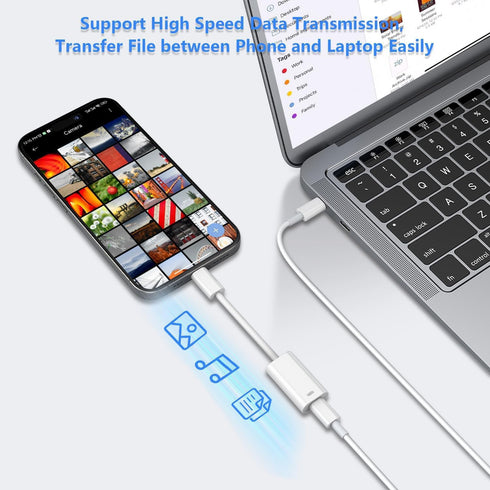 USB C to Lightning Audio Adapter Cable USB Type C Male to Lightning Female Headphones Converter Compatible with iPad Pro 2020/2021, Galaxy S23 S22...