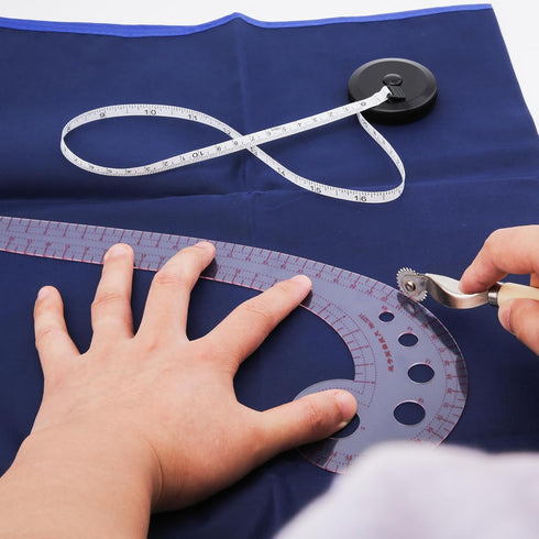 3pcs Clothing Patterning Ruler Sew French Curve Ruler Metric Shaped Plastic Sewing Tools Include Curve Ruler Triangular Ruler Tracing Wheel for Be...