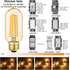 Leools T45 LED Bulb,8W E26 LED Bulb Dimmable Equivalent E26 Bulb 75 Watt,Amber Warm White 2700K E26 Edison Bulb T14,AC120V,700lm,CRI90,Amber Glass...