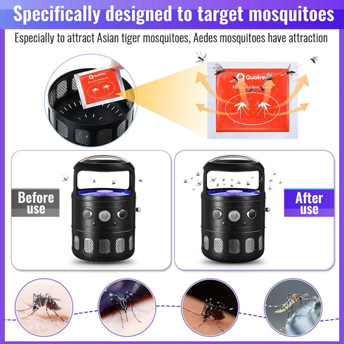 4 Pcs Mosquito Attractants for All Bug Zapper Bait Refill, Safe Mosquito Lures Fly Bait, Clip on Mosquito Trap Attractant Bait Hang Bug Zapper Ref...