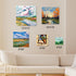 FUMILE Stretched Canvas, Canvases for Painting Multi 5 Pack 4x4,6x6,8x8,10x10,12x12(1 of Each), Cotton Primed Acid Free Blank Canvases for Paintin...