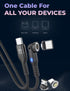 360 PRO 100W USB-C Magnetic Phone Charger (Pack of 2) - 6 in 1 Magnet Charging Cable Fast Charging & Data - Works with i-Products, Type-C and Micr...