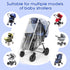 Stroller Rain Cover, Universal Weather Shield for Baby Stroller, Waterproof & Windproof Transparent Stroller Cover for Rain/Sun/Snow/Dust, Baby Ou...