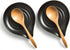 LAUCHUH Spoon Rest, Cooking Spoon Holder for Stove Top Large Kitchen Spatula Holder for Spoons, Ladles, Tongs, Mother's Day Gifts, Set of 2, Black...