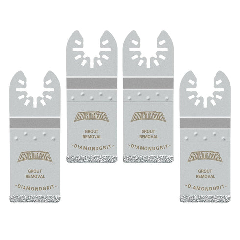 Diamond Oscillating Blade, Flush Cutting Oscillating Multi Tool Saw Blades for Grout Removal, Cleaning Mortar, 4-Pack...