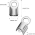 Syhood 300 Pieces 304 Stainless Steel Fold Over Cord Ends Cord Crimp Tips Fold-Over End Caps Leather Ribbon Clasp Tips Jewelry Connector for Jewel...