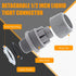 2pcs 1/2 Inch NPT Liquid Tight Connector, 180-Degree Electrical Conduit Connector Fitting...
