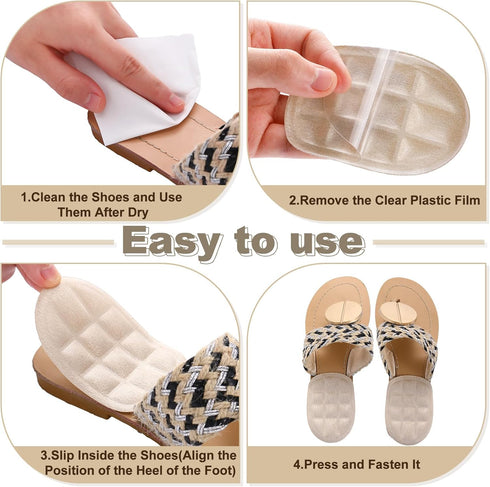 8 Pairs Heel Cushions for Heel Pain Relief, Heel Cup Pads for Shoes, Adhesive Gel Heel Pads Inserts for Women Men Relieve Plantar Fasciitis Sore H...