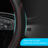 LABBYWAY Microfiber Leather Auto Car Steering Wheel Cover, Universal Fit 15 Inch Anti-Slip Wheel Protector, Black...