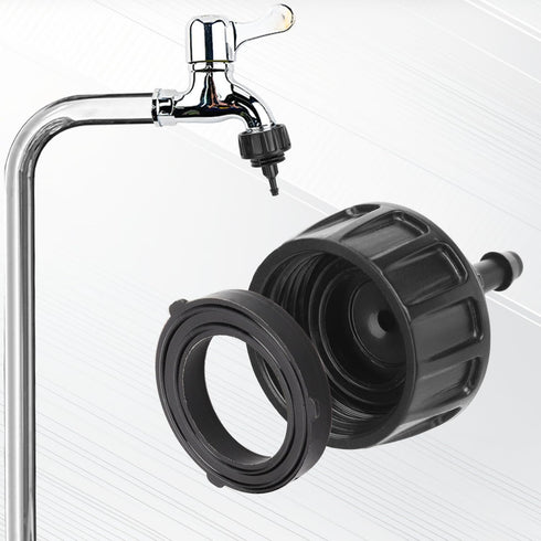 6pcs Drip Irrigation Pipe Connector, Drip Irrigation Tubing Adapter with 6 Black Rings Drip Line Irrigation Fittings Garden Faucet Hose Adapter fo...