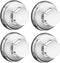 SANNO Suction Cups replacement for shower caddy sope dish double hooks- Set of 4 Suction Cups...