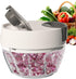Ourokhome Vegetable Chopper Manual Food Processor, Kitchen Mini Portable Hand Pull String Garlic Mincer Onion Chpper Cutter with Feeding Inlet for...