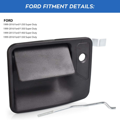FAERSI Exterior Outside Door Handle Front Left Driver Side Replacements for 1999-2016 Ford F-250 F-350 F-450 F-550 Super Duty | 2000-2005 Ford Exc...