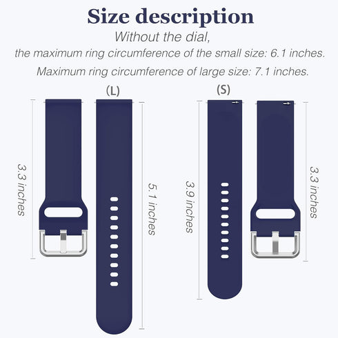 HSWAI 10 Pack Compatible with Samsung Galaxy Active 2 Watch Bands, Galaxy Watch 7/6/5/4/FE Band 40mm 44mm, Galaxy Watch 5 Pro 45mm, 20mm Soft Sili...