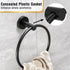 HITSLAM Matte Black Towel Ring for Bathroom, SUS304 Stainless Steel Hand Towel Holder Wall Mounted, Modern Simple Round Kitchen Hand Towel Ring wi...