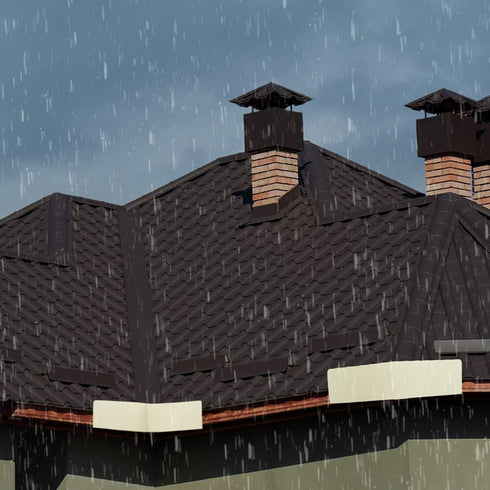 Yexiya 2 Pcs Rain Gutter Valley Splash Guards Downspout Diverter Roof Rain Diverter Roofing Gutter Guards with 20 Pcs Matching Gutter Screws Gutte...