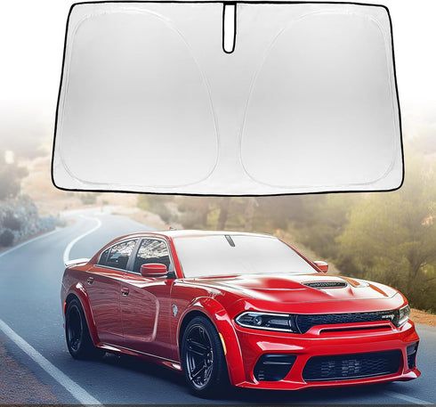 for Charger 2024 Windshield Cover Sunshade Foldable Shield for Dodge Charger 2023, for Dodge Challenger 2006-2022 Front Window Sun Shades UV Prote...