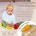 HERSITY Wooden Play Food Set Cutting Fruits and Veggies Toys for Toddlers 1-3, Pretend Play Kitchen Accessories Montessori Educational Toys for Ki...