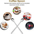 Long Handle Iced Tea Spoons, 304 Stainless Steel Teaspoons, 9.5 Inch Coffee Stirrers,Ice Cream Spoon,Cocktail Stirring Spoons, Set of 4 (Silver) (...