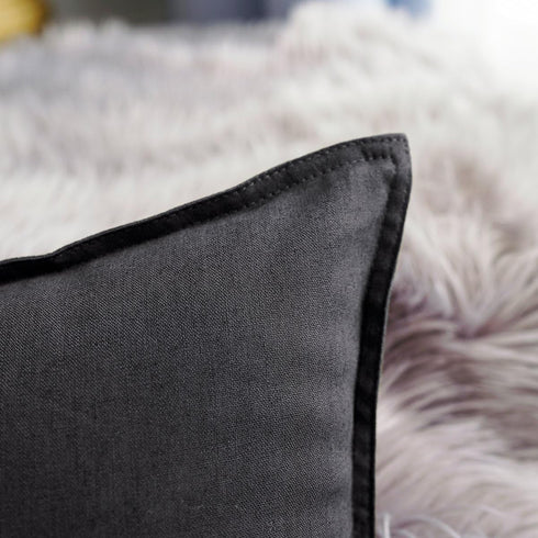 Jeanerlor 26"x26" Decorative Cotton Linen Couch Throw Pillow Case Cool Durable Classy Euro Sham Comfortable Cushion Cover for Wedding Party Gift/C...