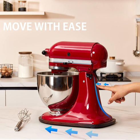 Mixer Slider Mat for Kitchen Aid Bowl Lift 4.5-5 Qt Stand Mixer Kitchenaid Mixer Accessories, Appliance Sliders for Kitchen Appliance Wood Sliding...