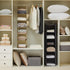 Hanging Closet Organizer, 6-Shelf Closet Hanging Storage with Side Pockets, Beige...