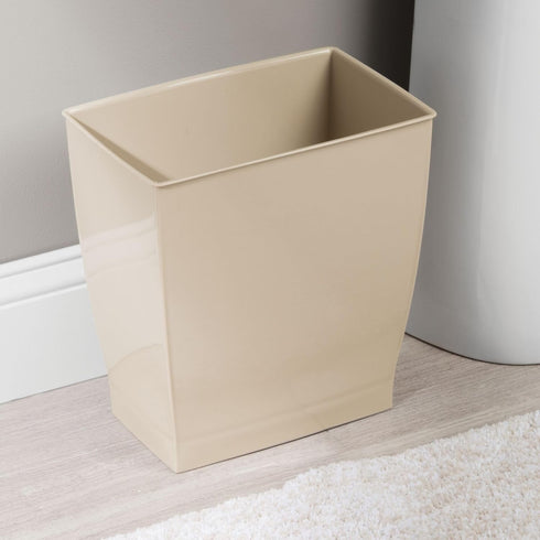 iDesign Small Bathroom Trash Can, Ideal for Primary and Guest Bathroom or Office, Brown, Made in USA...