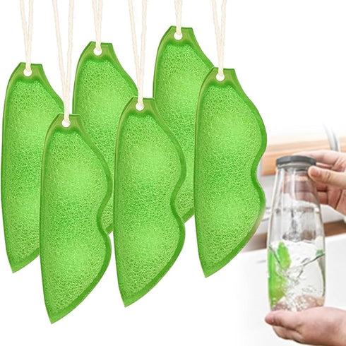 Magic Beans Bottle Cleaner, Bottle Cleaning Sponge, Beans-Shaped Bottle Cleaning Sponge, Reuseable Bottle Cleaning Sponge, Heat Resistance Bottle ...