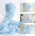 HUIHUANG Crinkle Silk Ribbon Baby Blue Silk Chiffon Ribbon 1-1/2 inch x 5 Yards Rustic Blue Silk Ribbon for Baby Shower Decor Wedding Bridal Bouqu...
