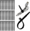 30 Pieces Silicone Zip Ties, 4.5 Inch Reusable Wire Ties Rubber Cable Ties Straps for Charging Cables, USB C Cable, Lightning Cable, Earphone Line...
