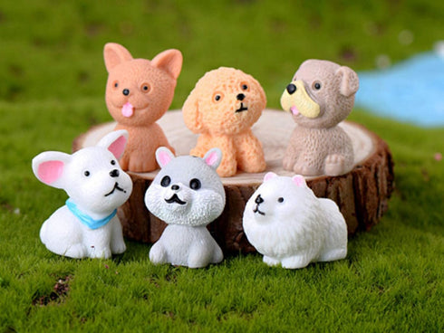 12 Pcs Miniature Dog Figures, Cute Animal Toy Collection, Cake Topper, Plant & Car Decor...