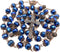 Nazareth Store Men Deep Blue Crystallized Beads Rosary Handmade Prayer Necklace Holy Soil Medal and Cross Crucifix...