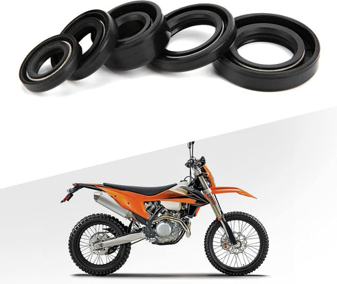 Engine Oil Seal Set, 5Pcs / Set Steel Alloy Engine Oil Seal Set Kit Accessory Replacement Fit for 110cc 125cc 140cc PIT PRO Trail Quad Dirt Bike A...