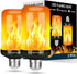 Y- STOP Upgraded LED Flame Light Bulbs, 4 Modes Flickering Light Bulb with Upside Down Effect, E26 Base Fire Bulb for Halloween, Christmas Decorat...