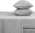 CozyLux King Pillowcase Set of 2 Luxury 1800 Series Double Brushed Microfiber Bed Pillow Cases Embroidered 2 Pack 20x40 inches, Light Grey/Gray Pi...