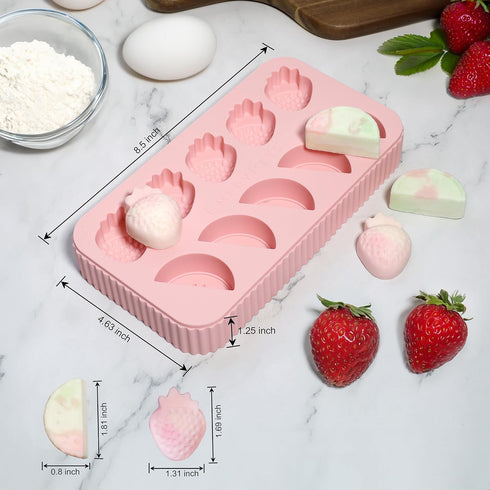 Stackable Silicone Dog Treat Molds | One Hand Accessibility | Non-Toxic BPA-Free | Make Homemade Frozen, Baked and Gummy Pet Treats (Watermelon St...