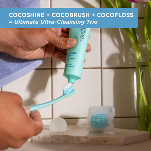Cocofloss Cocoshine Whitening Toothpaste, Remineralize & Repair Sensitive Teeth, Fluoride-Free with n-HA, Kid-Friendly, Delicious Mint, 3.4 oz...
