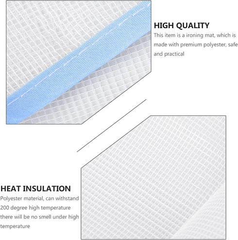 3Pcs Blue Protective Ironing Scorch-Saving Mesh Pressing Pad Mesh Cloth, No Melt Pressing Cloth for Easy Ironing and Protection,50x35 Deft Process...