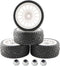 4PCS 12mm Hub Wheels Tires Set 1:10 1:12 1:16 Off Road RC Cars Rubber Tires Set for HSP 94122 94123 94103 3850 3851 FW06 RC Cars(White)...
