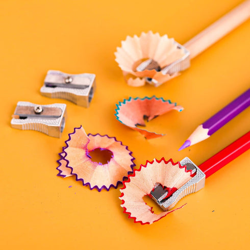 10 Pcs Pencil Sharpener, Handheld Metal Pencil Sharpener, Mini Kids Pencil Sharpening, Sharpen Pencils for Adults and Kids Schools Offices Art (Sl...