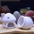White Cute Ceramic Shrimp Shelter Betta Fish Tank Decor Jar Ornaments Aquarium Hideout Caves Landscape Decorations for Small Fish to Breed Hide (L...