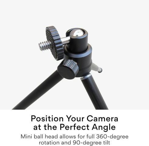 MEE audio Lightweight Mini Tripod for Webcams and Small Cameras for Video Conference; Flexible, Portable, Compact Web Cam Desk Tabletop Travel Mou...