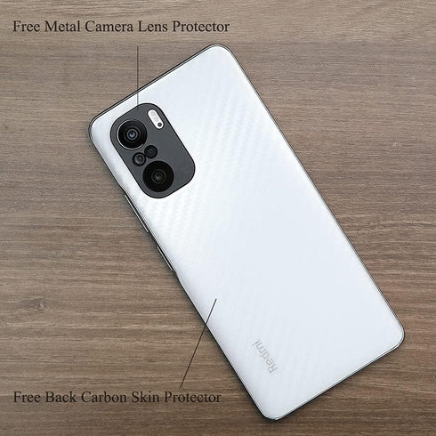 Ibywind Screen Protector For Xiaomi Poco F3/Redmi K40/K40 Pro,with 2Pcs Tempered Glass,1Pc Camera Lens Protector,1Pc Backing Carbon Fiber Film [Fi...