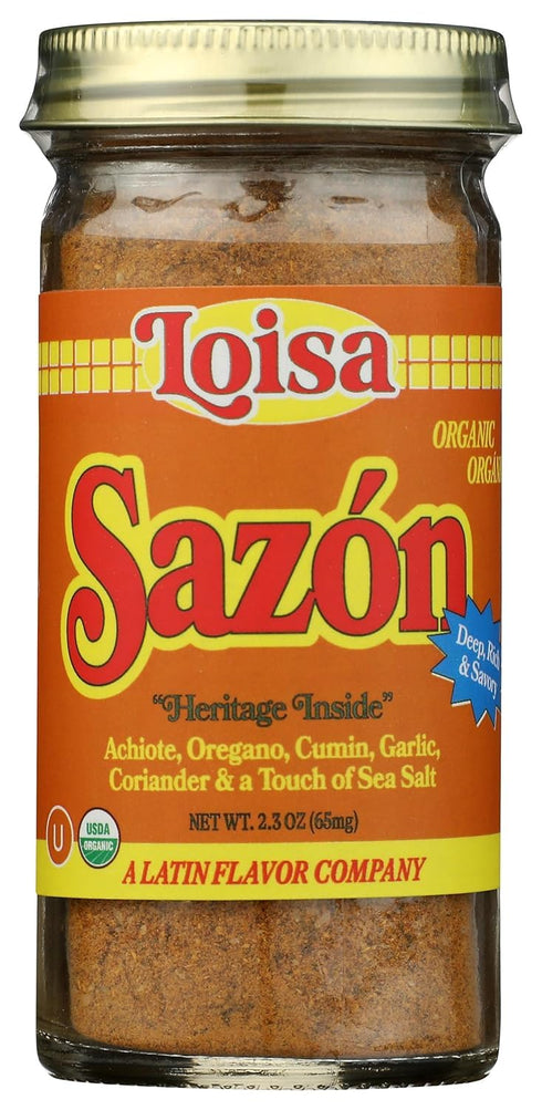 Loisa Sazón Seasoning, USDA Organic, Non-GMO, No-MSG, No Preservatives, No Artificial Coloring, No Artificial Flavors, 2.3oz, Pack of 1 (Sazon)...